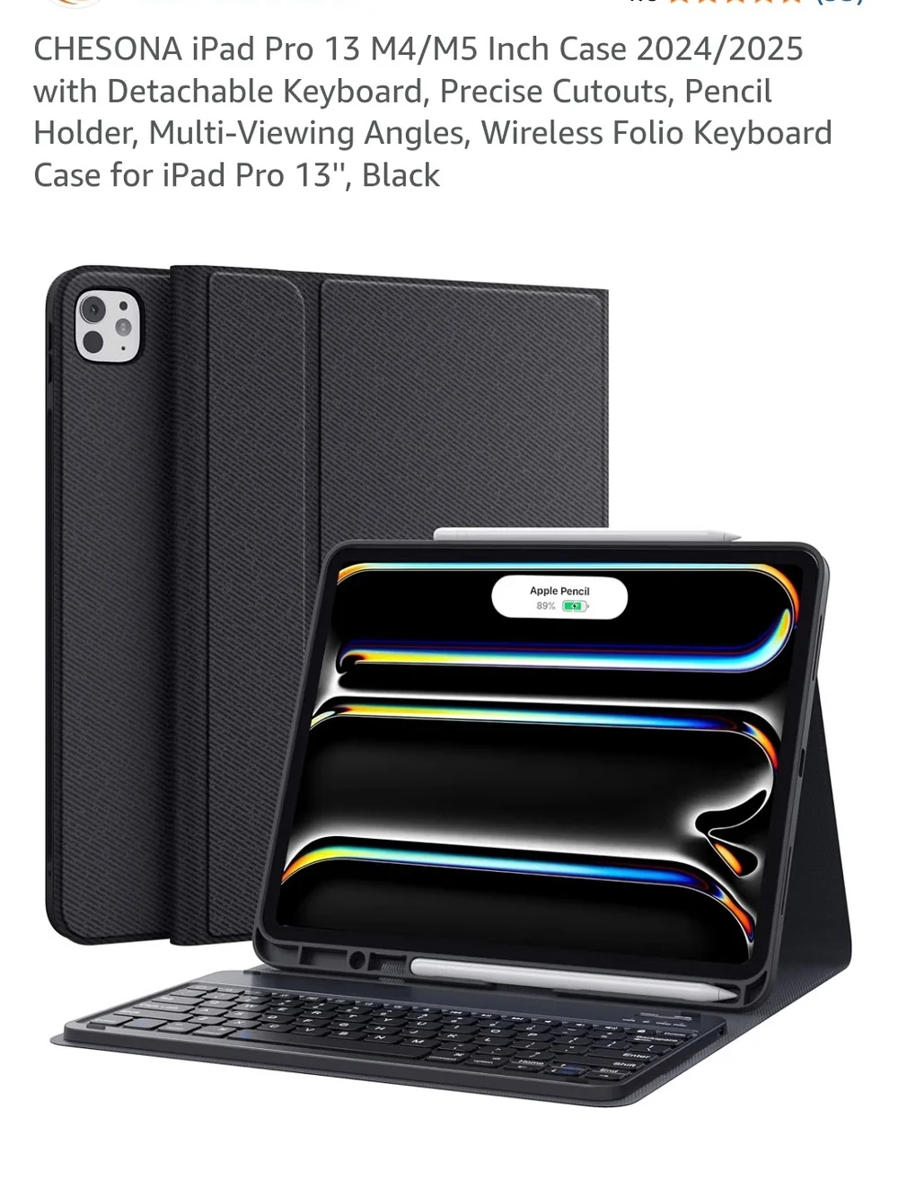Wireless Detachable Keyboard Folio Case for iPad Pro 13